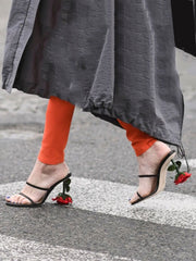Rose Heels Strap Sandals