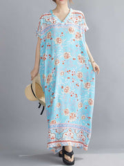 Never Look Back Floral Printed Kaftan Dress