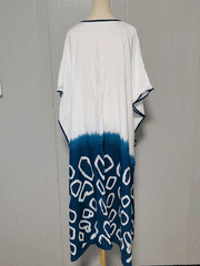 Gift Kimono Half Print White Color Polyester Long Length Gown Kimono