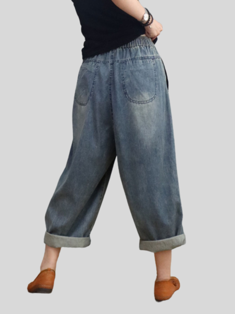 Female Summer Loose Casual Large Size Straight Bottom Pants