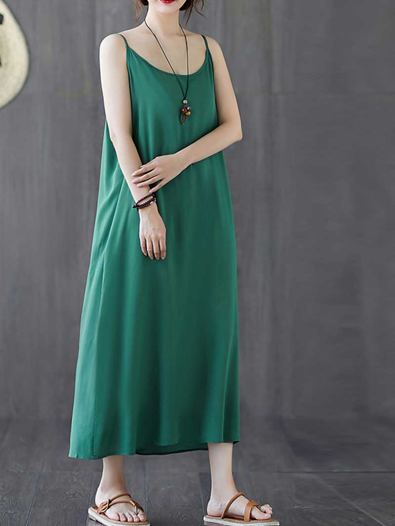 Plain Cotton Slip Dress