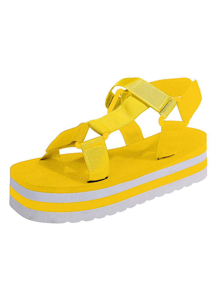 Sandalen mit Farbblockdesign und Klettverschluss