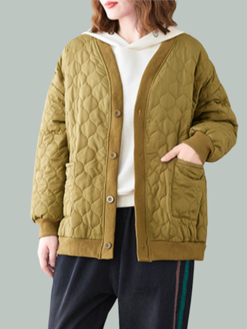 Rhombic Warm Cotton Plus fFeece Dicke, leichte Daunenjacke