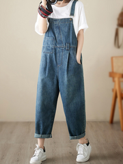 Pure Soul Denim High Waist Loose Overall Dungarees