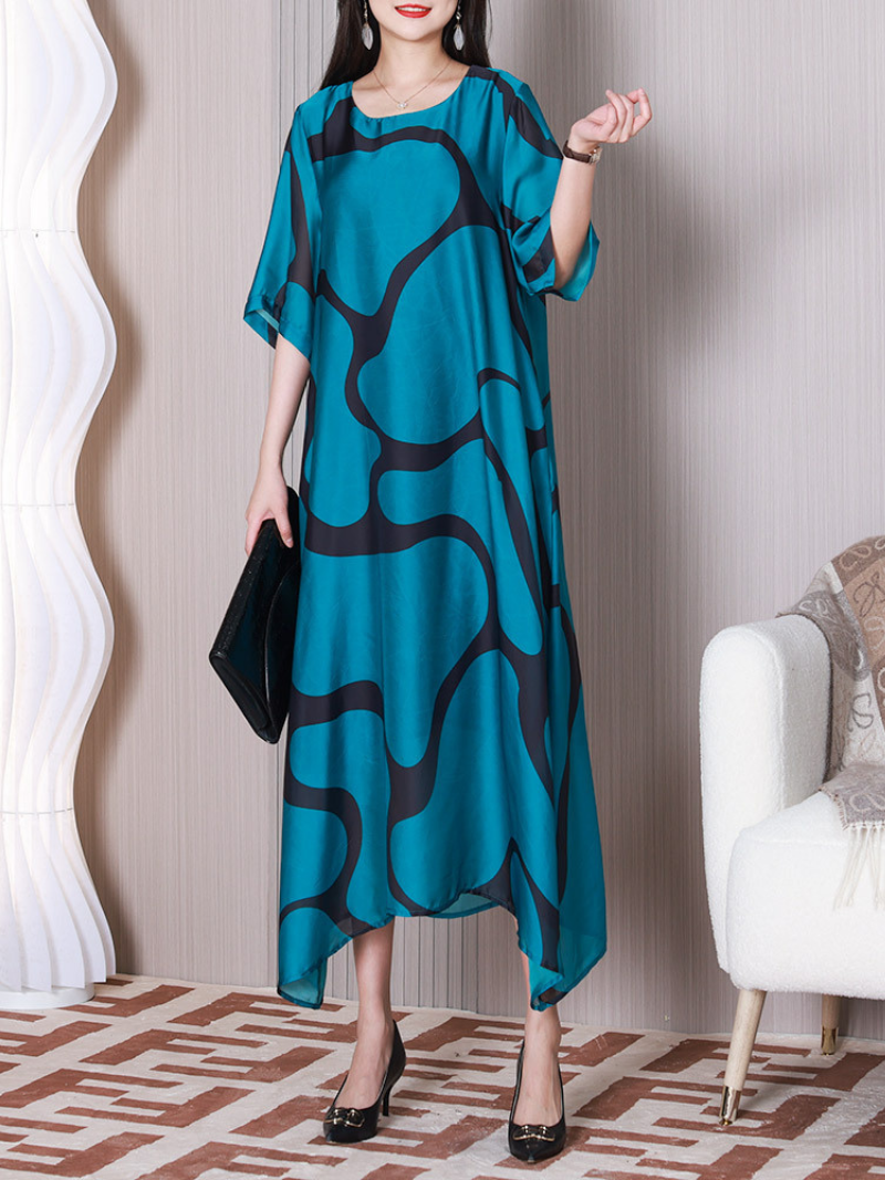 Beautiful life Round Neck A-line Dress