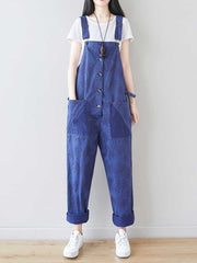 Work Hard Printed Cotton Overall Dungarees