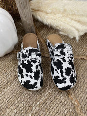 Buckle Decor Round Toe Slides