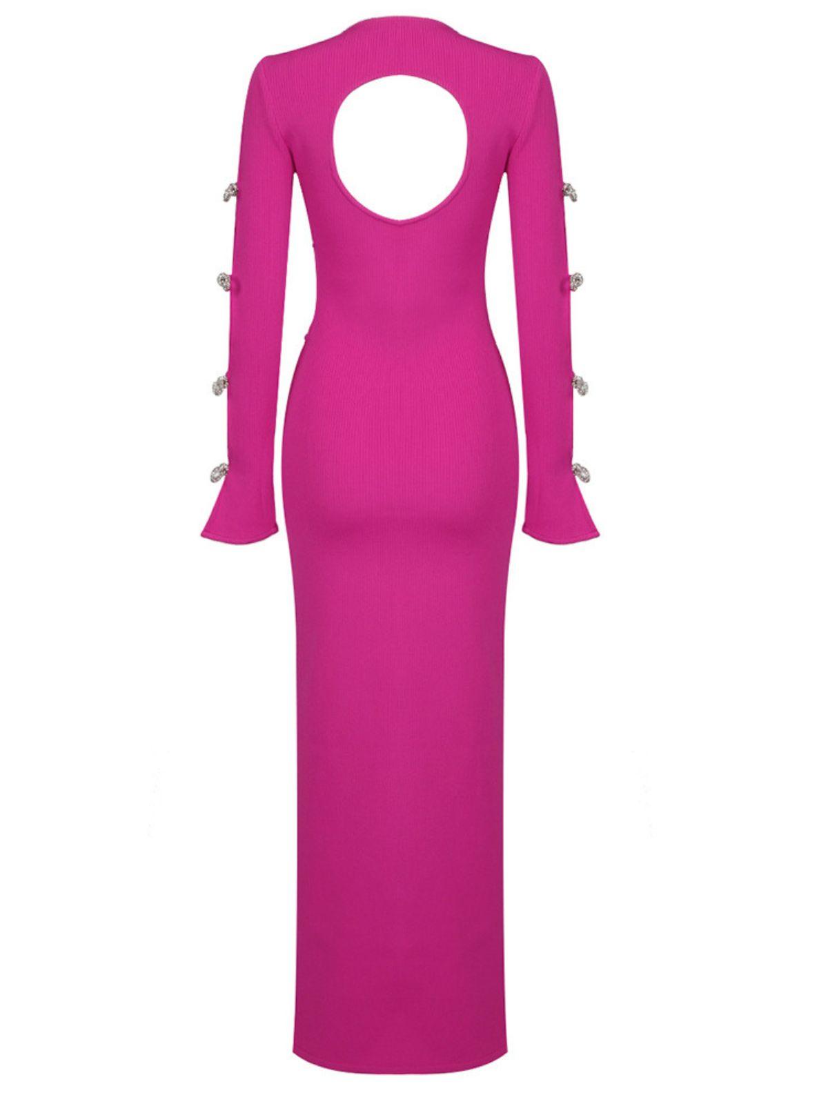 Calantha Bandage-Kleid mit Kristallschleife und Cut-Outs 