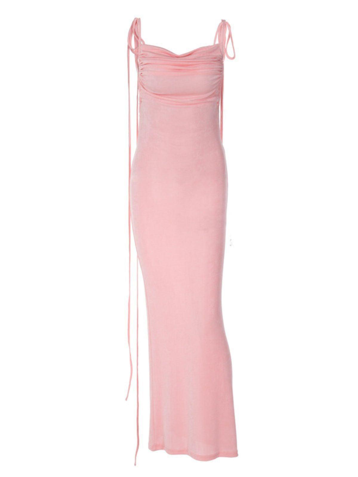 Egypt – Rückenfreies Maxikleid in Rosa 