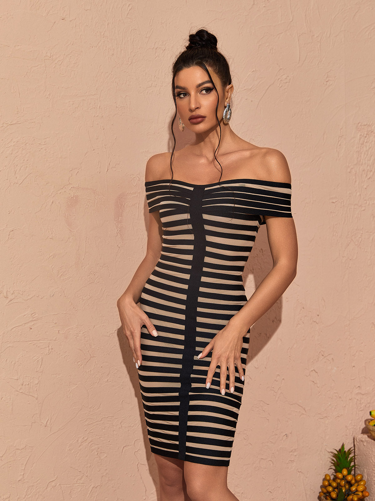 Gatlin Off Shoulder Mesh Mini Dress