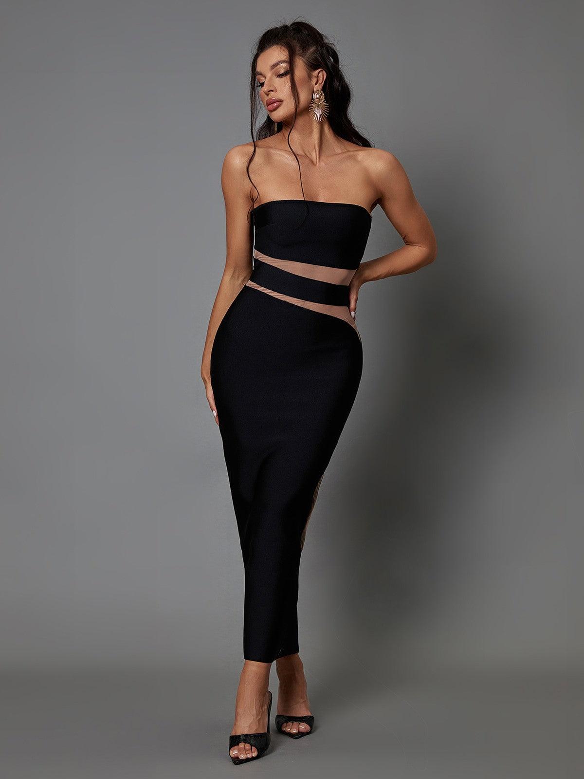 Genesis Strapless Bandage Midi Dress