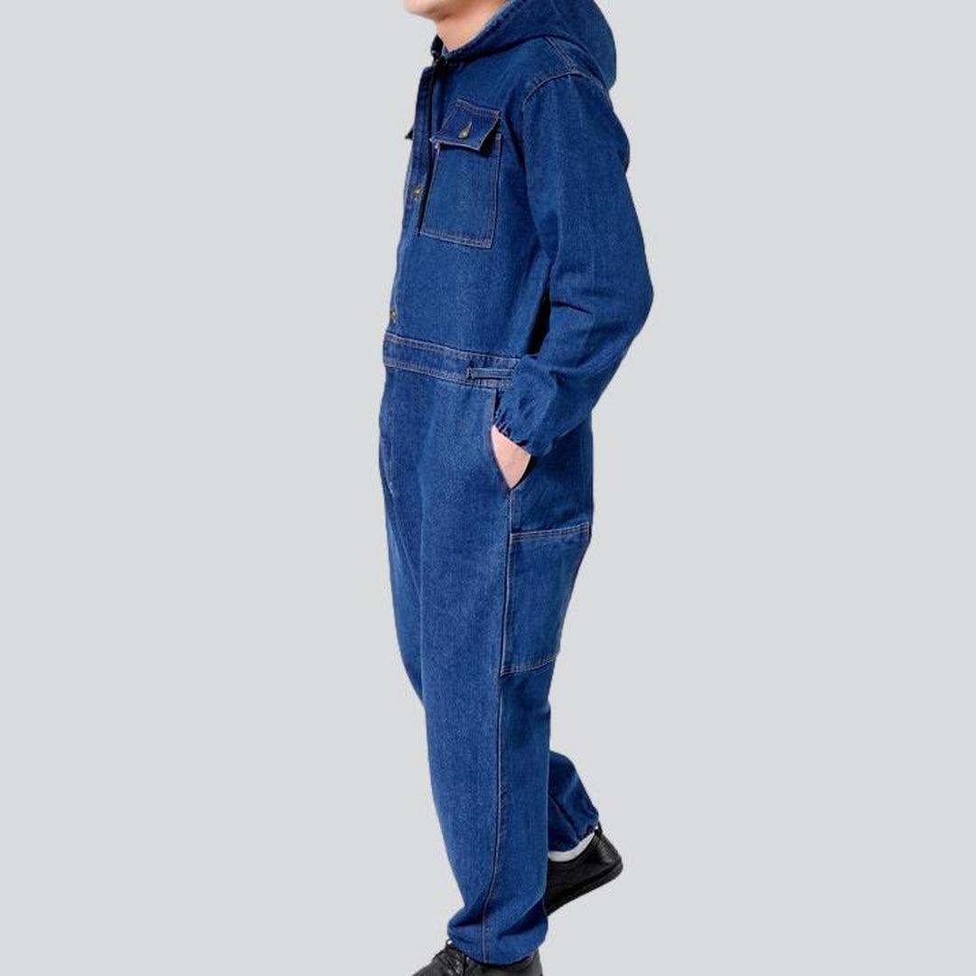 Workwear men's blue jeans overall