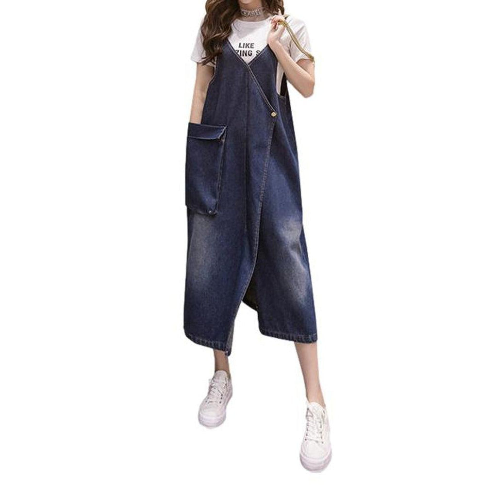 Women's cargo denim dress