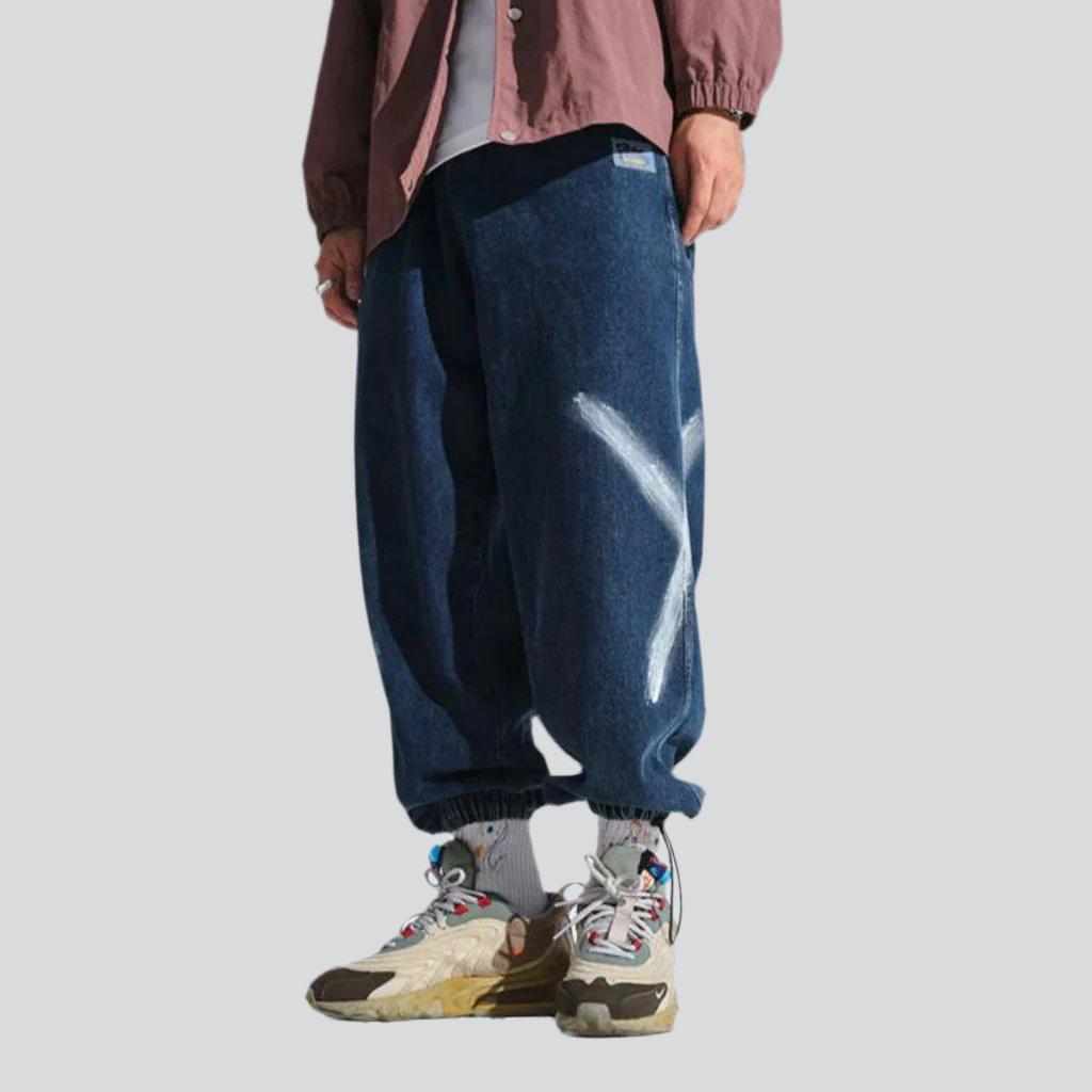 Baggy-Jeans für Herren mit X-Seiten-Print