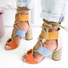 Sandalias gladiadoras con cordones Sun Charming 