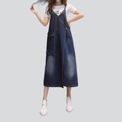 Women's cargo denim dress