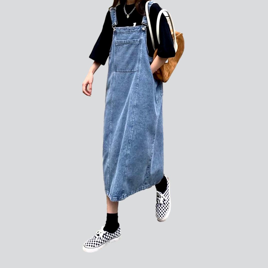 Women's overall dress with suspenders