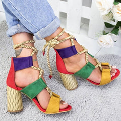 Sandalias gladiadoras con cordones Sun Charming 