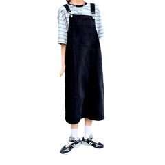 Women's overall dress with suspenders