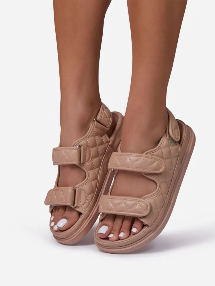 Sandalias de PU con doble velcro