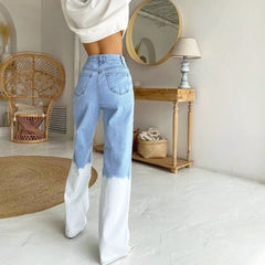 Oasis High Wasted Wide Leg Ombre Jeans