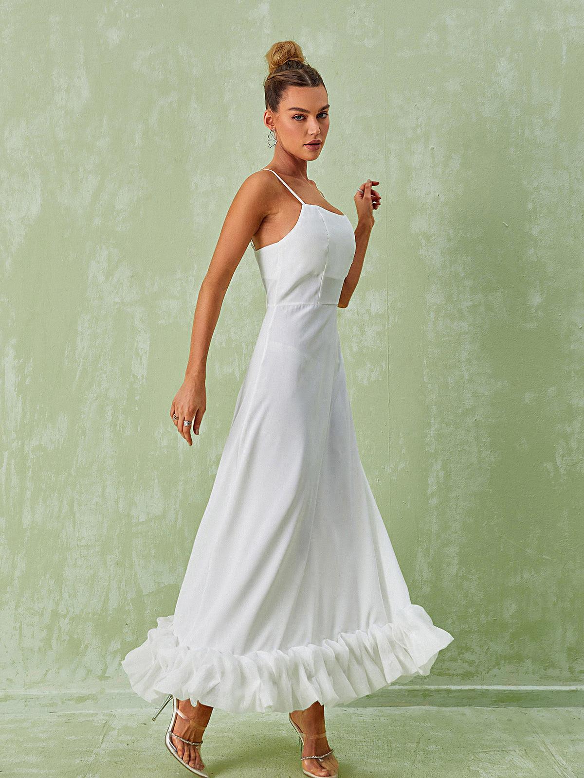 Ilsa Spaghetti Maxi Dress In White