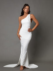 Jade Backless Maxi Dress In White