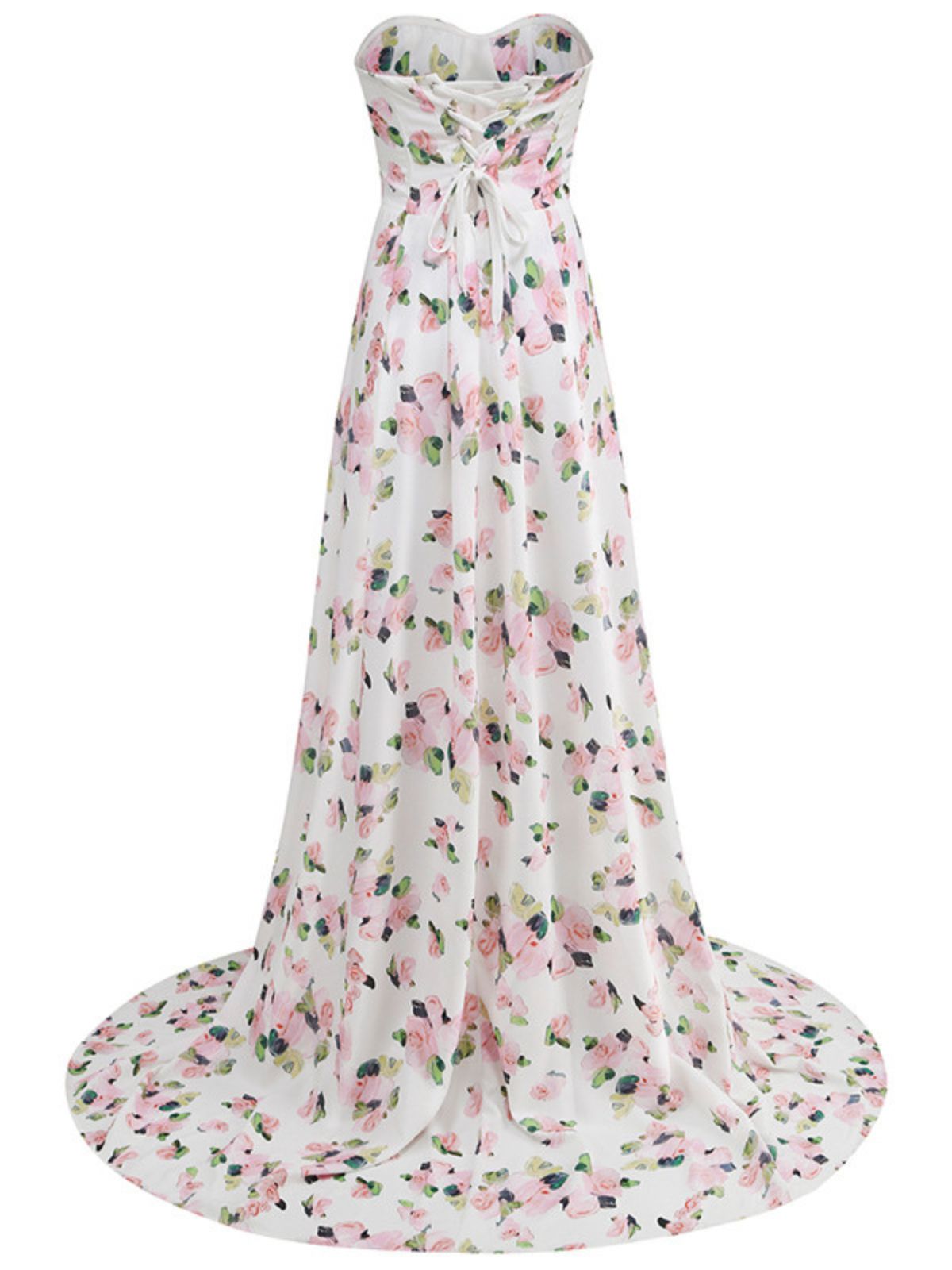 Kizzy Strapless Floral Split Maxi Dress