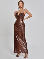 Lorelei Brown Sequin Dress