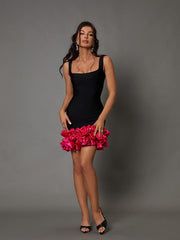 Lydia Pink Ruffle Bandage Dress