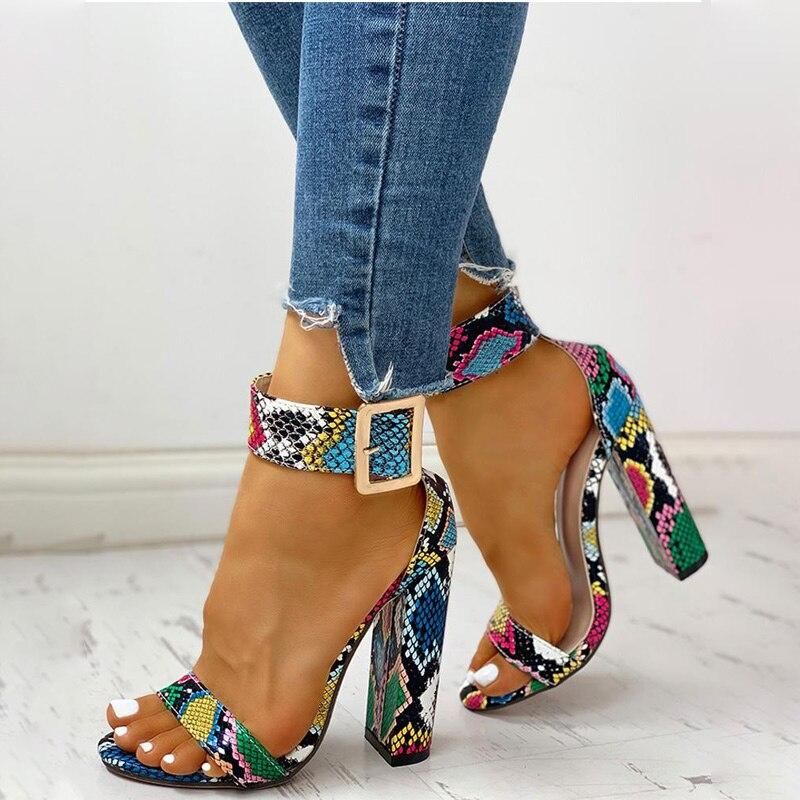 Obsessed Ankle Buckled Chunky Heels