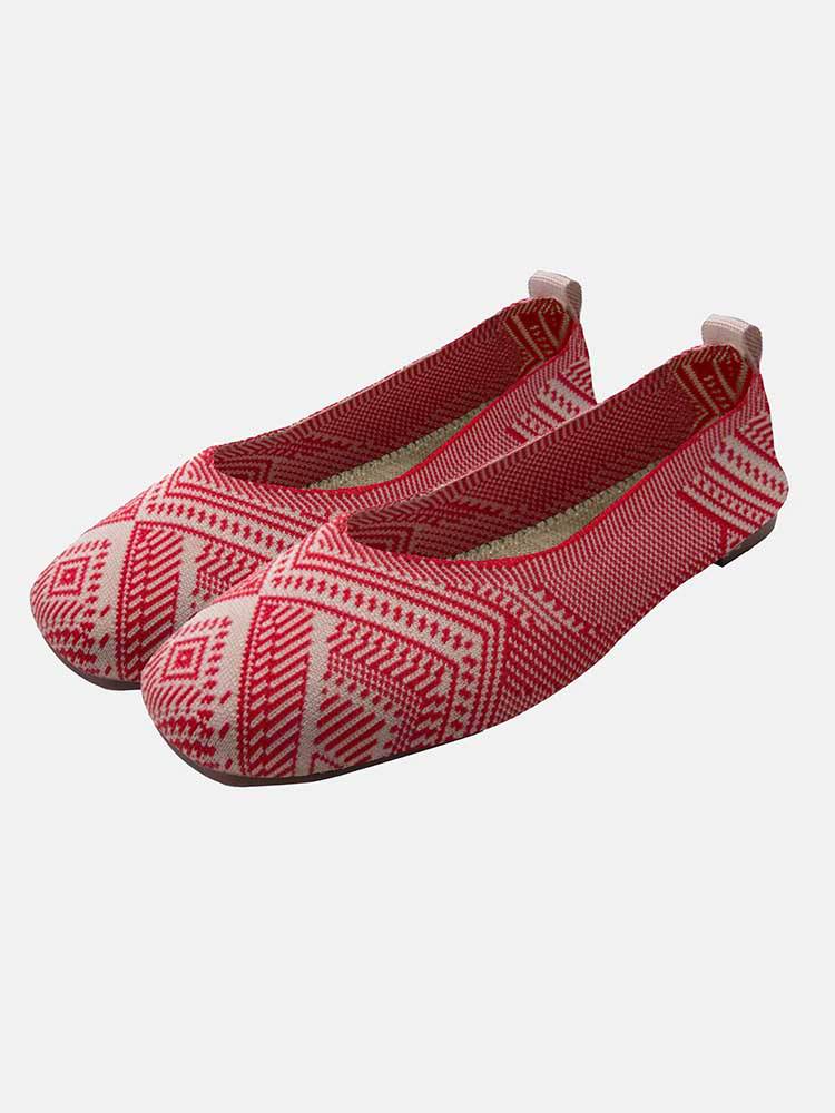 Knit Comfort Flats Shoes