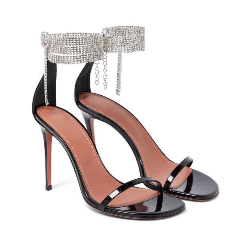 Gossip Girls Crystal-Embellished Ankle Strap Sandals