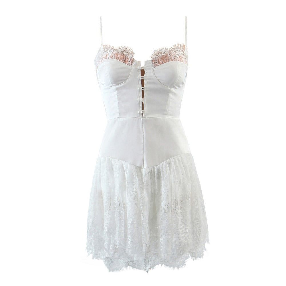 Corabelle Ruffled Lace Dress