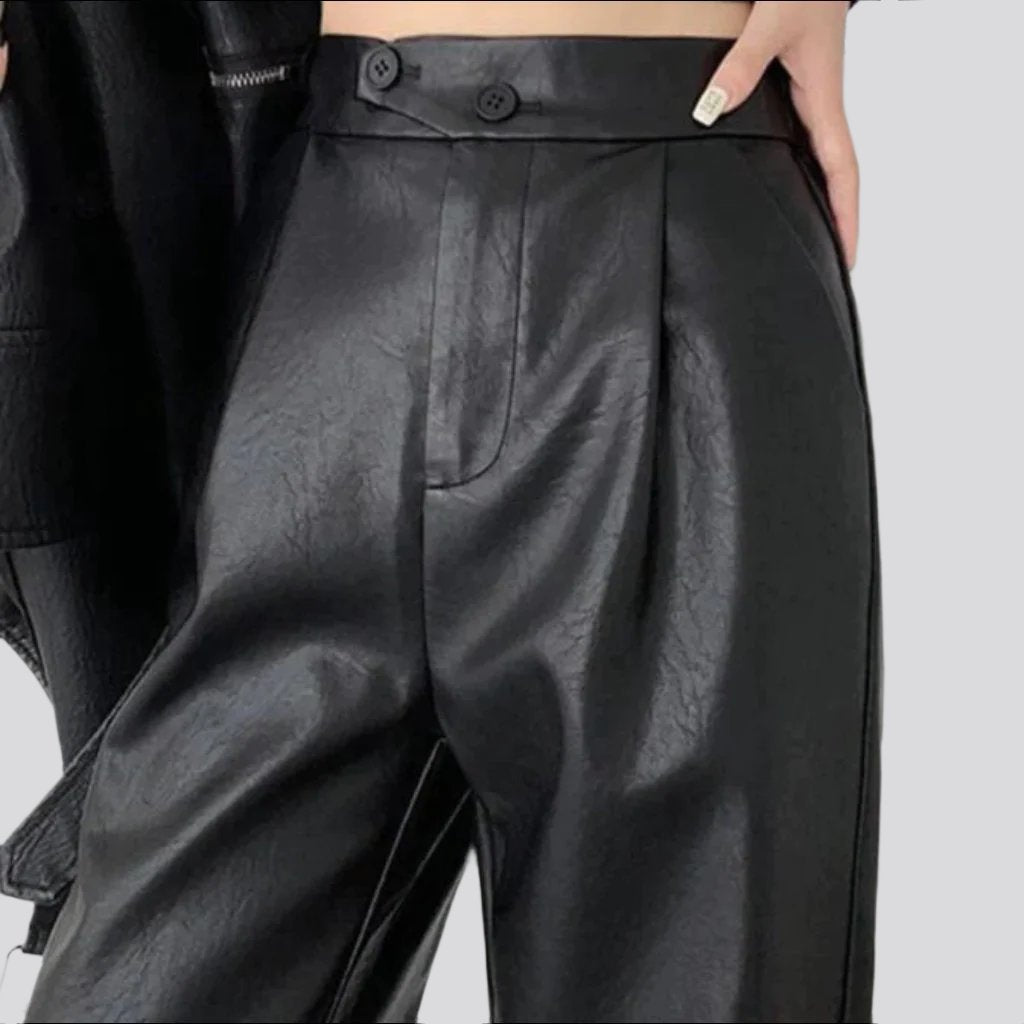 Pantalones vaqueros de mujer con cintura plisada Y2K