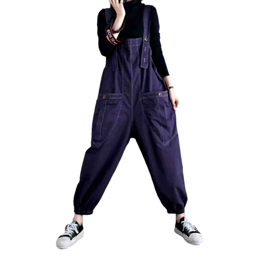 Y2k color denim jumpsuit for women