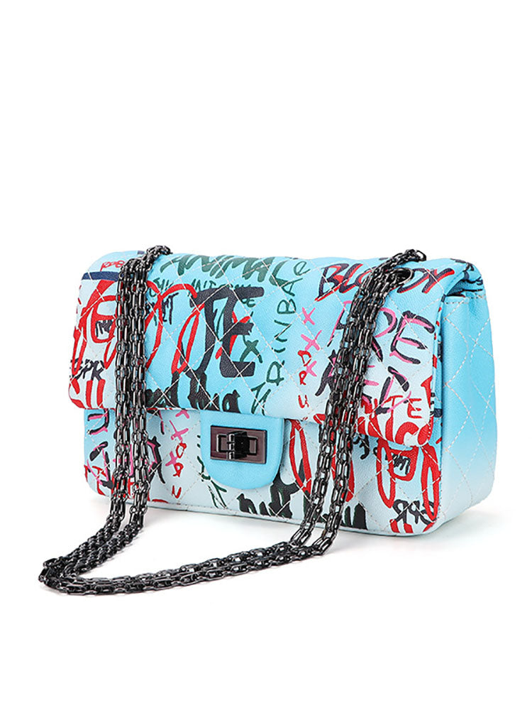 Bolso bandolera con grafiti