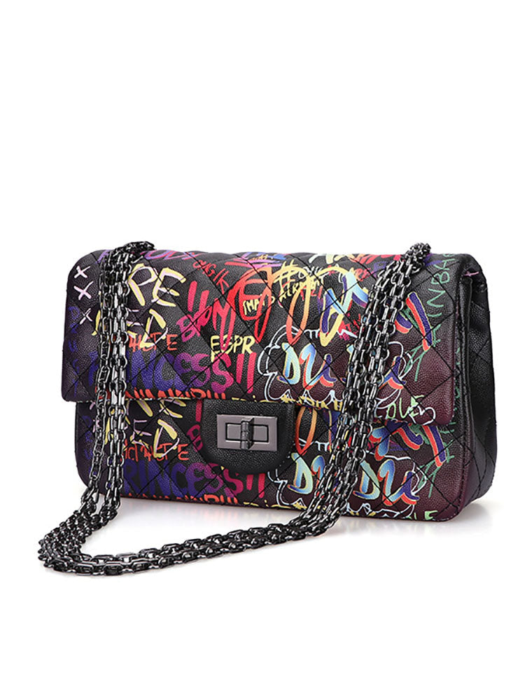 Bolso bandolera con grafiti