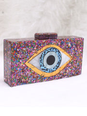 Eye Box-Tasche im Farbblockdesign