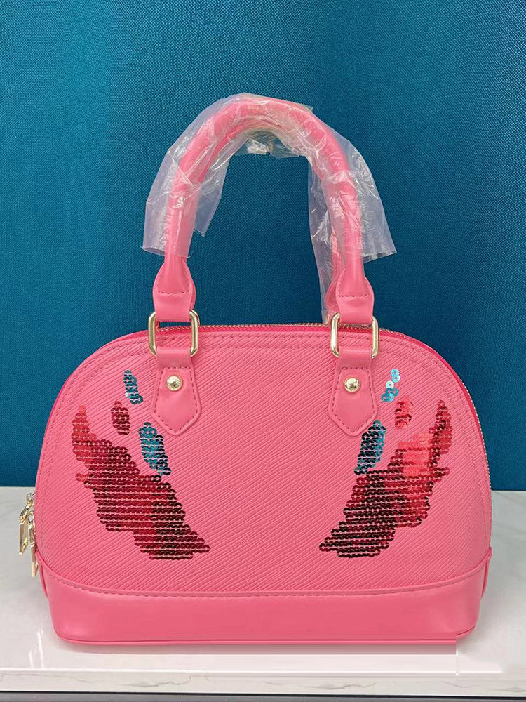 Bolso con decoración de lentejuelas