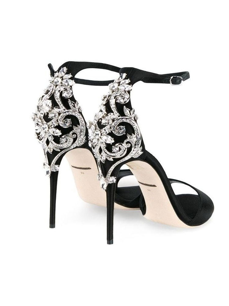 Rhinestone Party High Heel Sandals