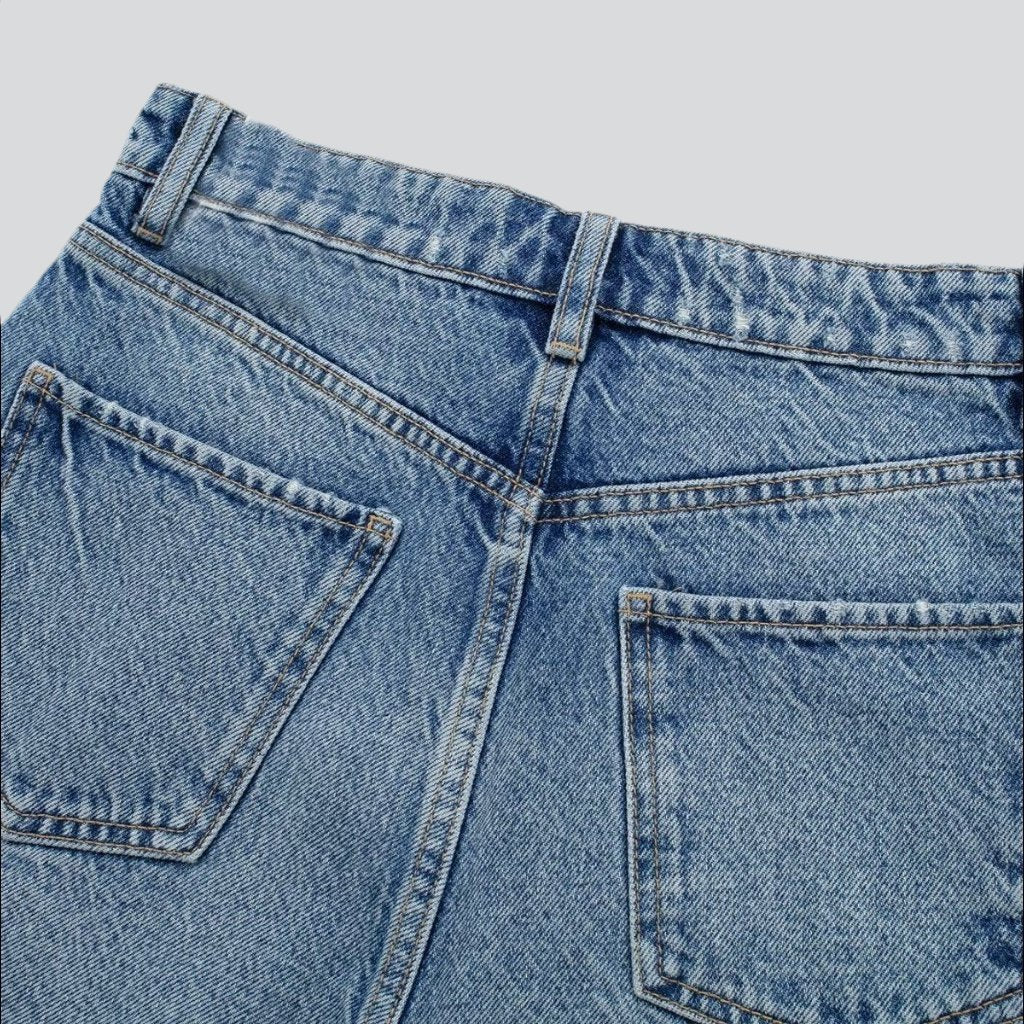 Y2k women's distressed denim shorts