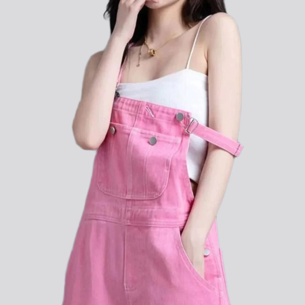 Y2k baggy denim jumpsuit for ladies