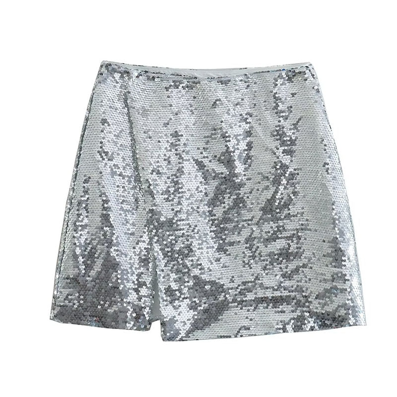 Glitter Bling Sequin Mini Skirt