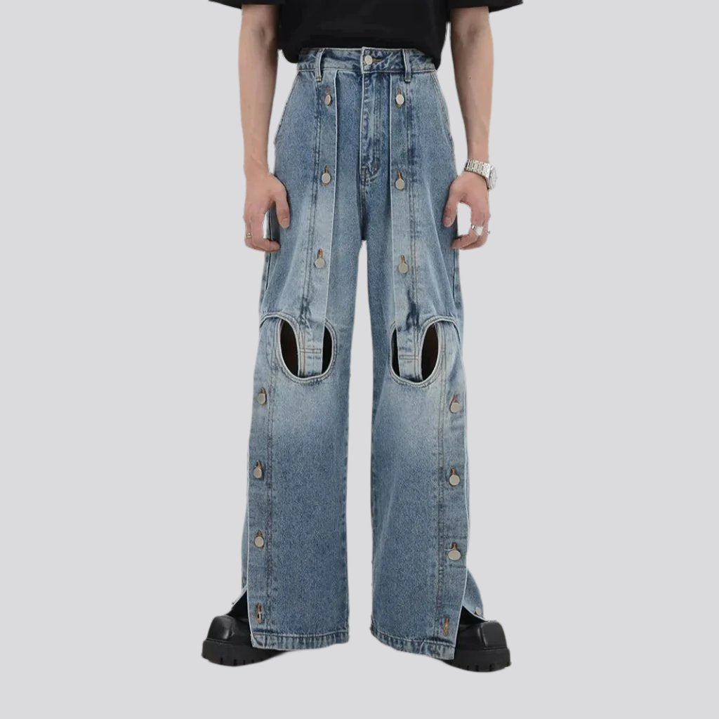 Y2k mid-waist jeans for men