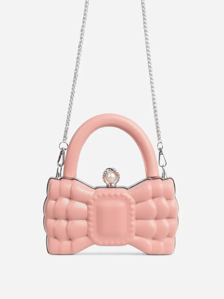 Mini bolso con forma de lazo