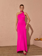 Toula Backless Maxi Dress In Hot Pink