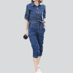 Damen Jeans-Overall mit Gürtel