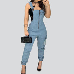 Damen Jeans Overall mit Reißverschluss