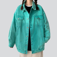 Women's long oversized denim jacket